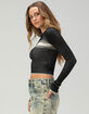 GUESS ORIGINALS Womens Ribbed Long Sleeve Top image number 3