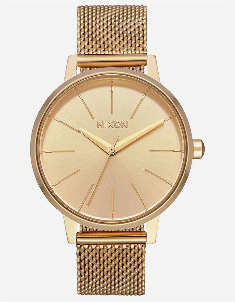 NIXON Kensington Milanese Gold Watch image number 0