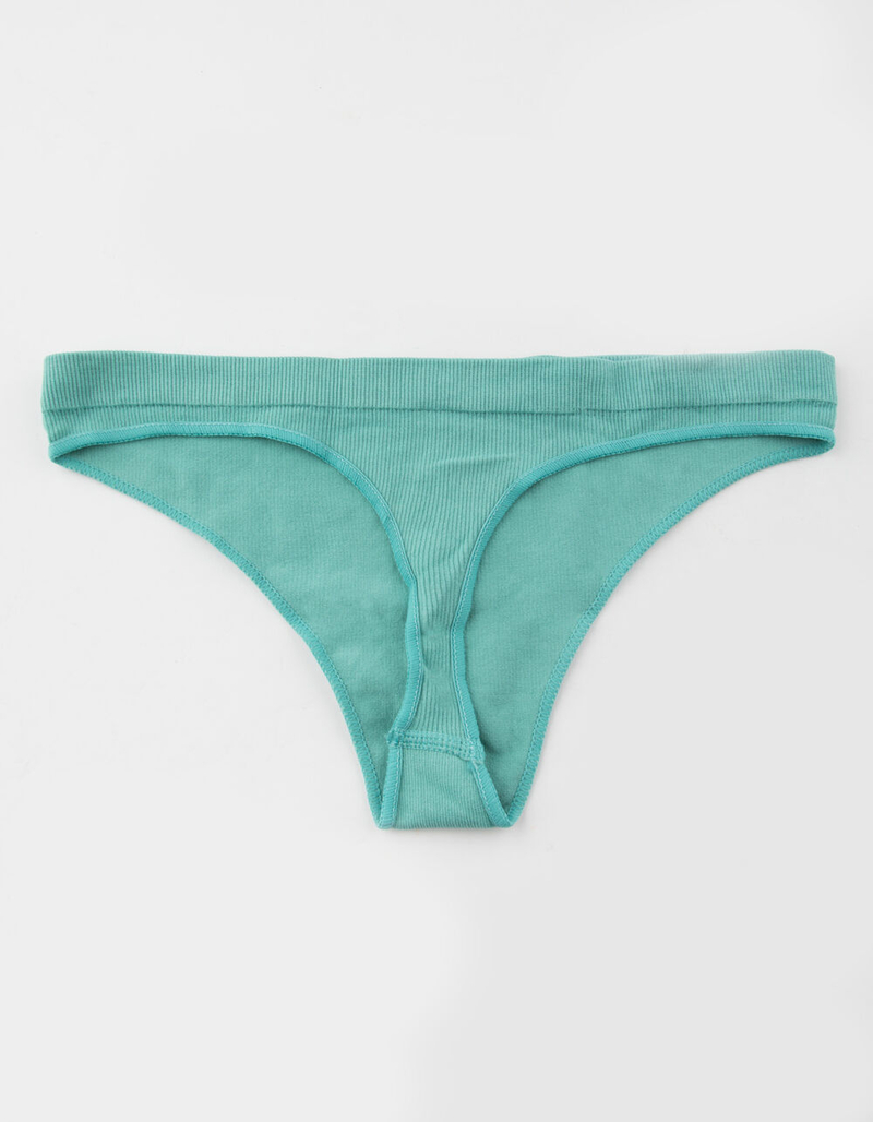 FULL TILT Seamless Teal Thong image number 1