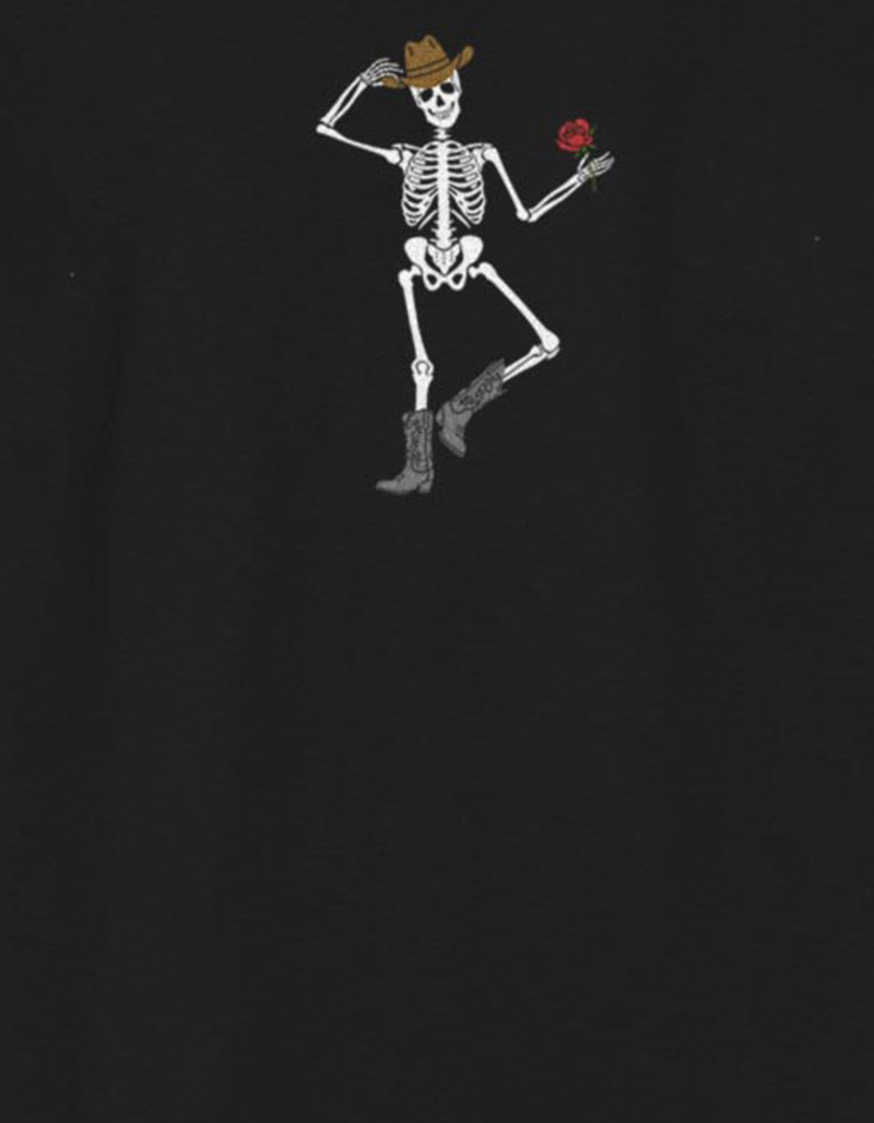 SKELETON Cowboy Rose Unisex Kids Tee image number 1