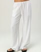 RSQ Womens Low Rise Pull On Linen Pants image number 2