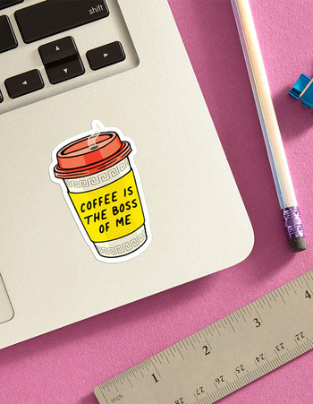 THE FOUND Coffee Is The Boss Sticker Primary Image