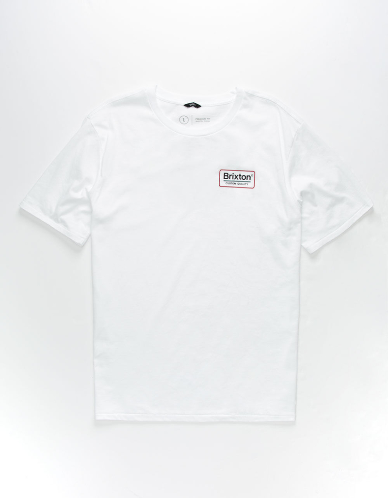 BRIXTON Palmer White Mens T-Shirt image number 0