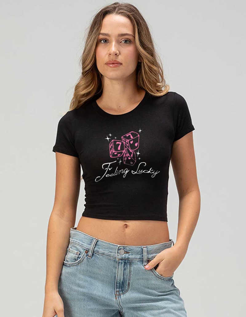 DICE 777 Feeling Lucky Womens Baby Tee image number 0
