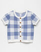 FULL TILT Gingham Girls Button Front Cardigan image number 2