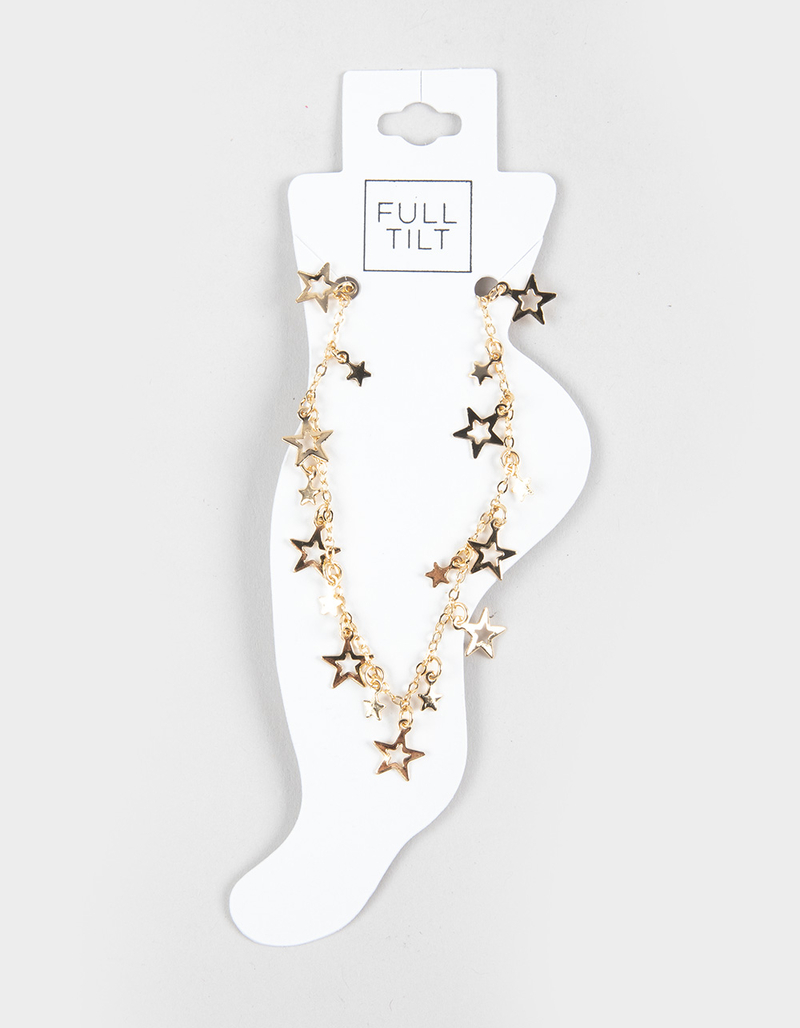 FULL TILT Multi Star Charm Anklet image number 0