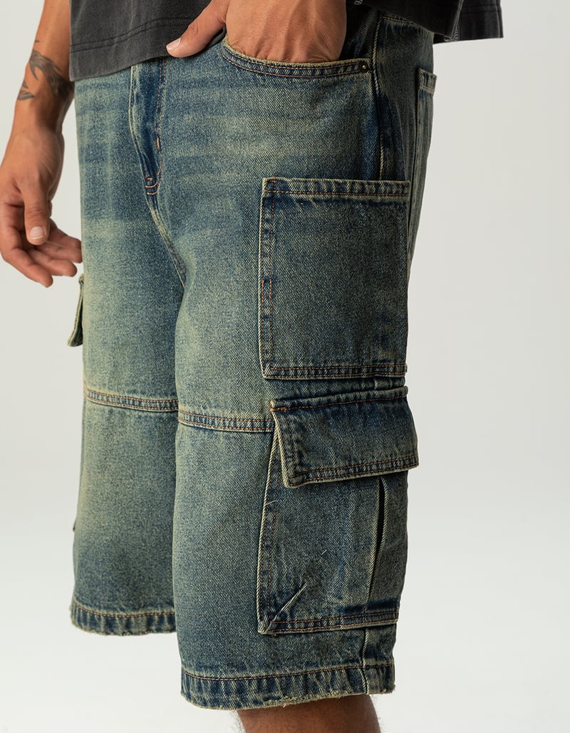 RSQ Mens Baggy Cargo Jorts image number 4