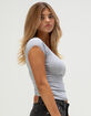 TILLYS Lace Trim Womens Tee image number 3