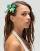 FULL TILT 2 Pack Lemon Gingham Bow Clips image number 2