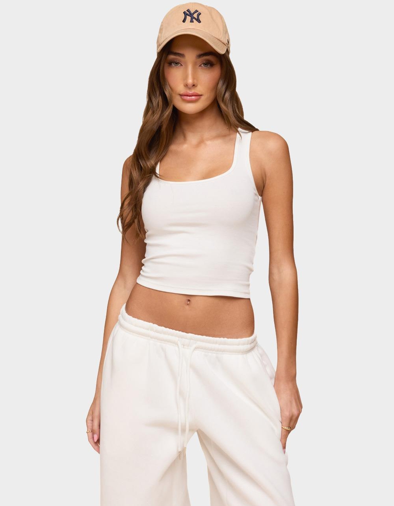 EDIKTED Linda Ribbed Scoop Neck Tank Top image number 0