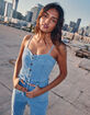 WEST OF MELROSE Womens Denim Jumpsuit image number 5