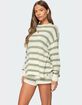 EDIKTED Amaris Oversized Striped Knit Sweater image number 4