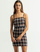 FULL TILT Plaid Open Back Slip Dress image number 1