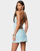 EDIKTED Textured Sequin Backless Mini Dress image number 2