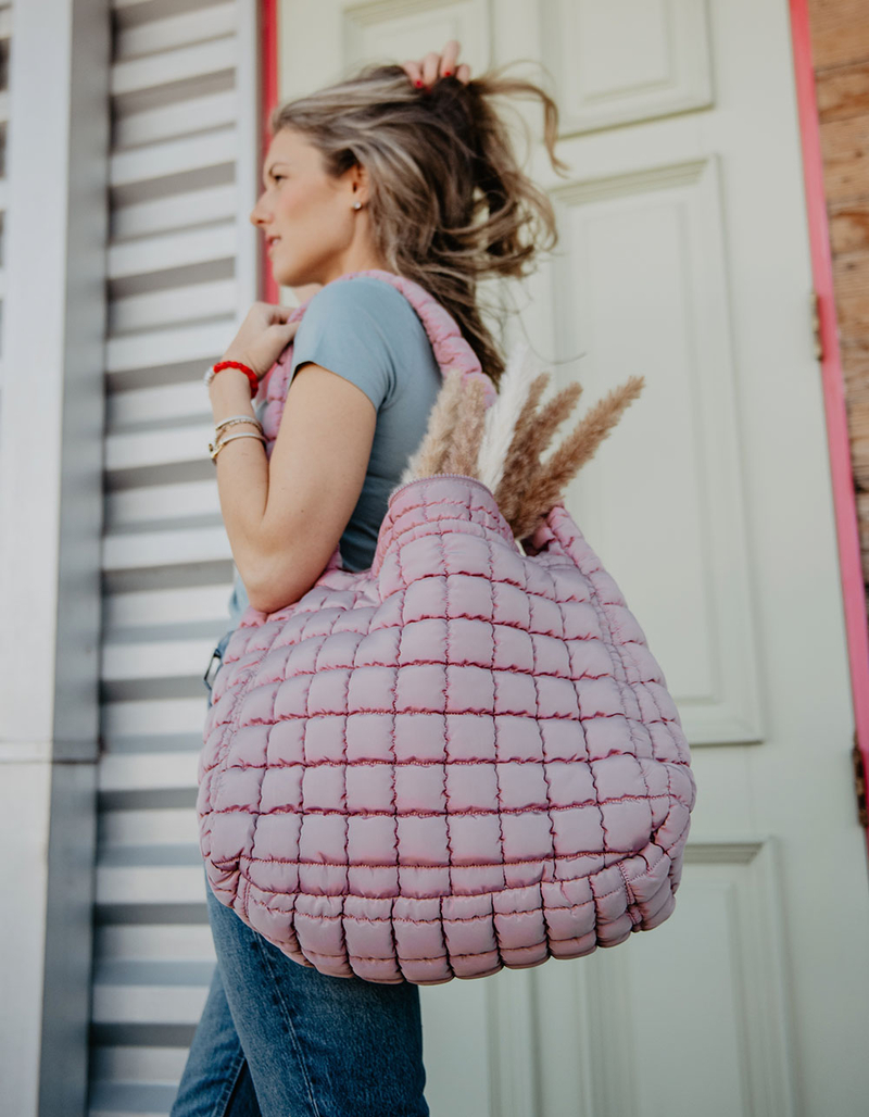 KATYDID Oversized Quilted Hobo Tote Bag image number 2