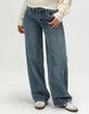 RSQ Womens Low Rise Heart Locket Baggy Jeans image number 3