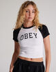 OBEY Stevie Womens Raglan Tee image number 1