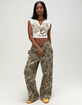 TRUE RELIGION Heritage Womens Ribbed Notch Baby Tee image number 2