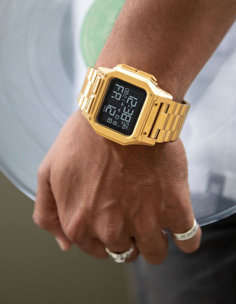 NIXON Regulus Stainless Steel Gold Watch image number 4