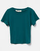 HEART & HIPS Ribbed Womens Crop Tee image number 4