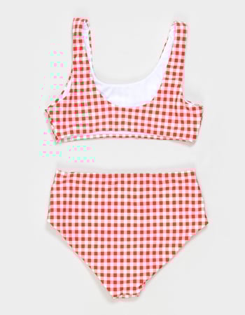 SEAESTA SURF Gingham Cherry Girls Bralette Bikini Set Alternative Image