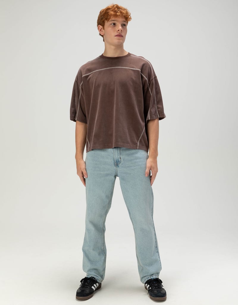RSQ Mens Seamed Baggy Crop Tee image number 6