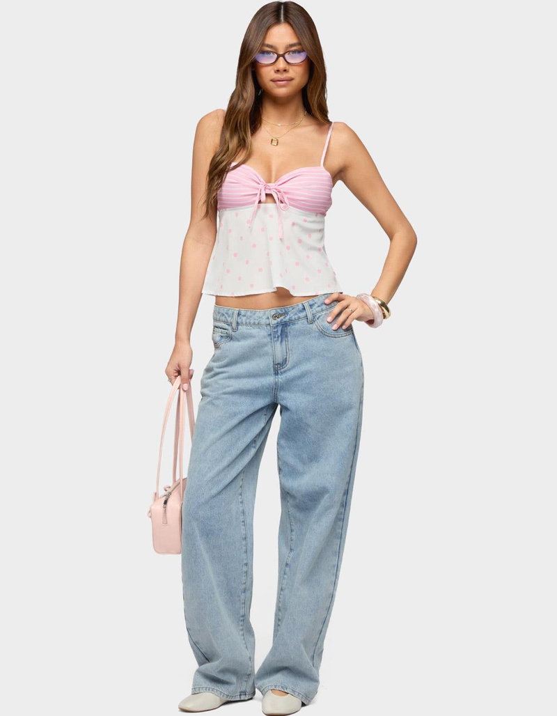 EDIKTED Tilly Mixed Print Top image number 4