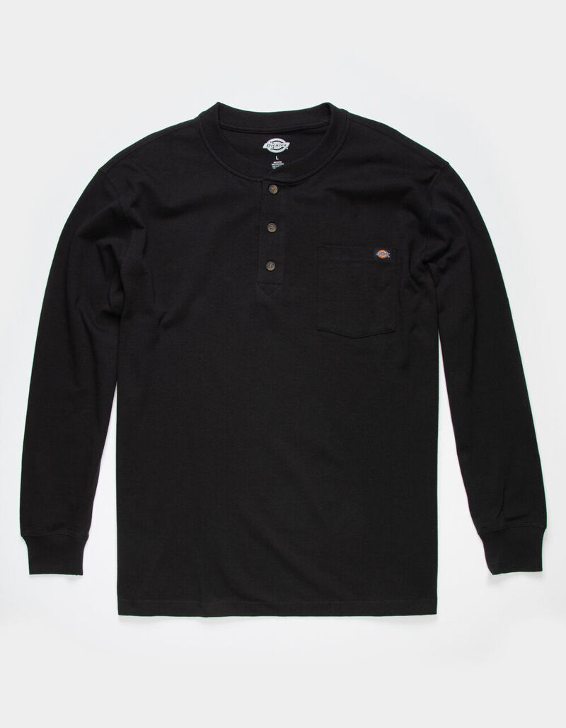 DICKIES Mens Black Pocket Henley BLACK 387606100