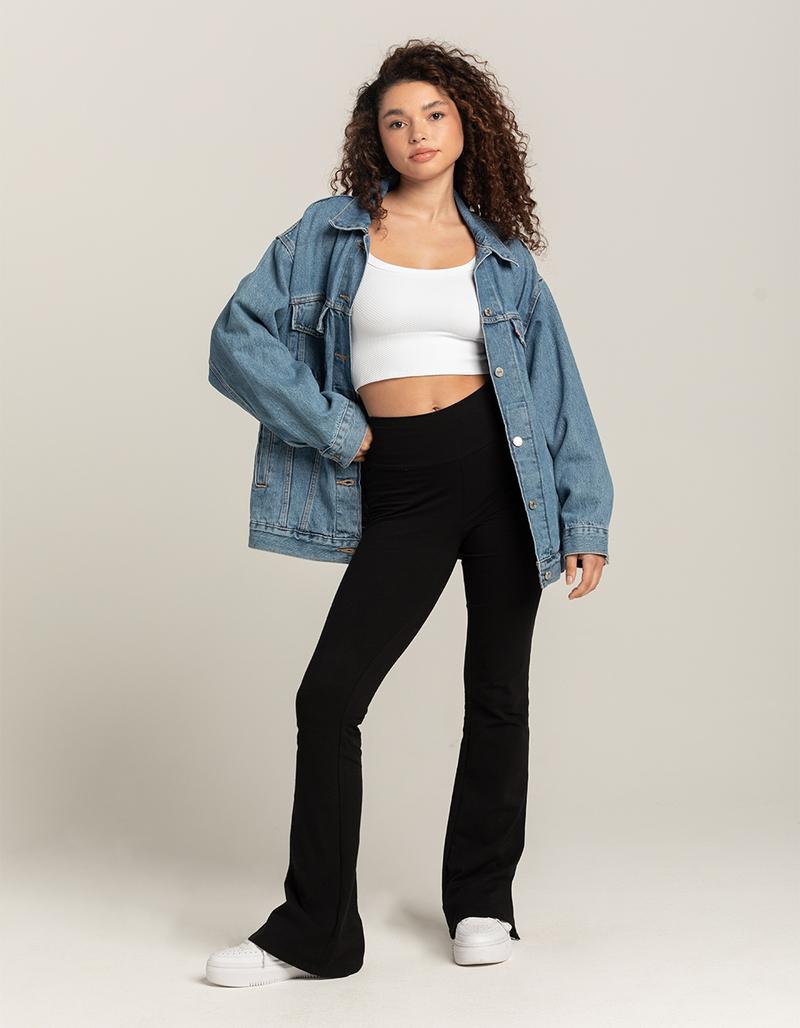 TILLYS Seamless Chevron Ribbed Womens Crop Bralette image number 3