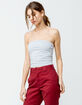 FULL TILT Essentials Heather Gray Womens Tube Top image number 1