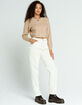 FULL TILT Transition Stitch Womens Tan Sweater image number 4