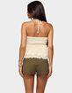 EDIKTED Layered Linen Look Babydoll Halter Top image number 3
