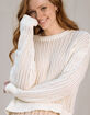 WEST OF MELROSE Open Weave Womens Sweater image number 1