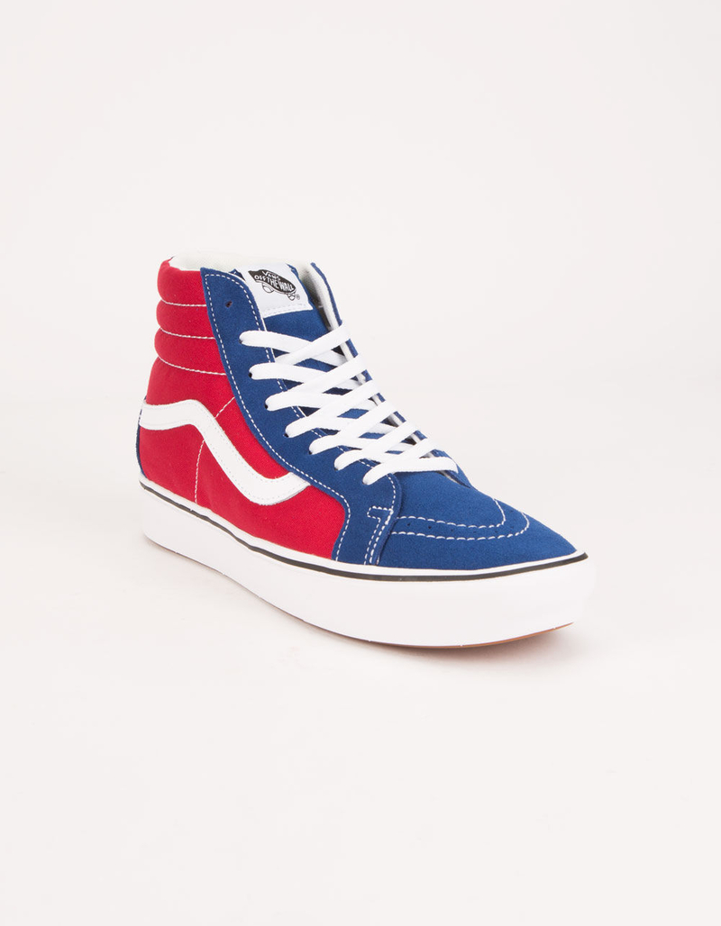 VANS Two-Tone Comfycush Sk8-Hi Reissue True Blue & Chili Pepper Shoes image number 1