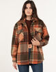 ASHLEY Womens Plaid Shacket image number 1