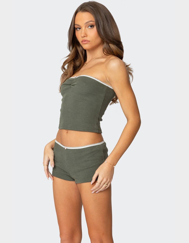 EDIKTED Georgina Waffle Tube Top image number 2