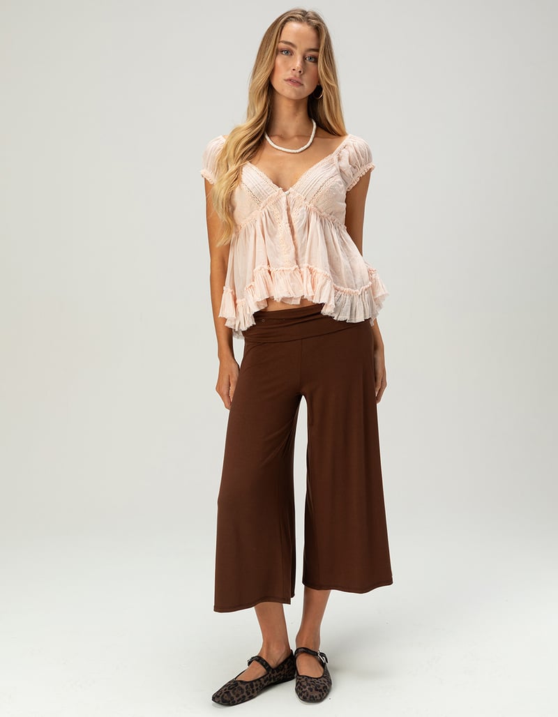 FULL TILT Womens Low Rise Gaucho Pants image number 4