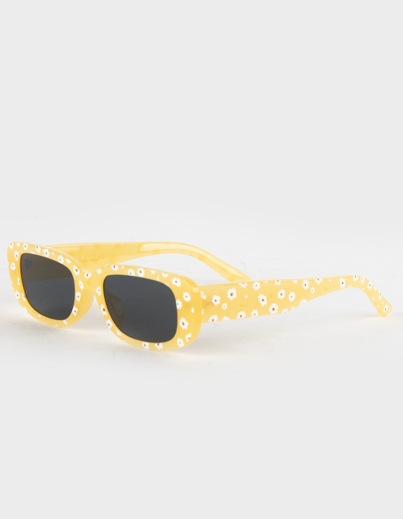 RSQ Daisy Printed Rectangle Sunglasses image number 0