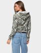EDIKTED Tayler Camo Zip Up Hoodie image number 3