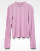 FULL TILT Essentials Rib Mock Neck Girls Long Sleeve Top image number 1
