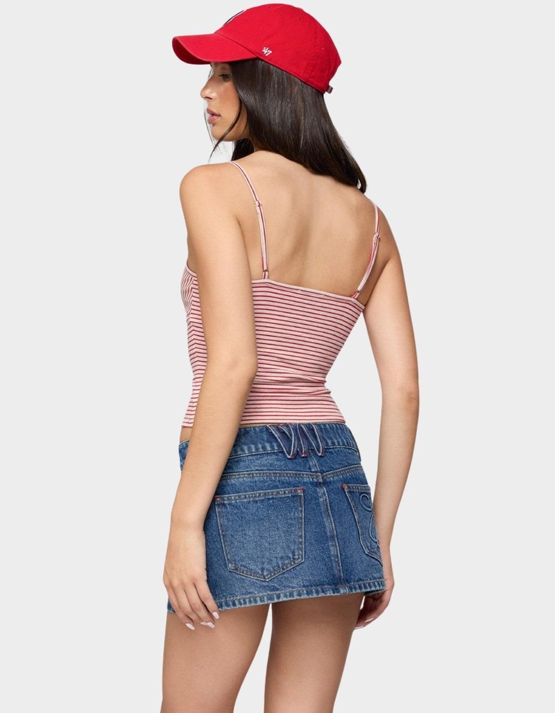 EDIKTED Tova Striped Scoop Tank Top image number 2