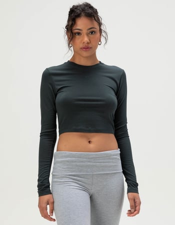NIKE Sportswear Chill Knit Womens Long Sleeve Crop Tee Primary Image