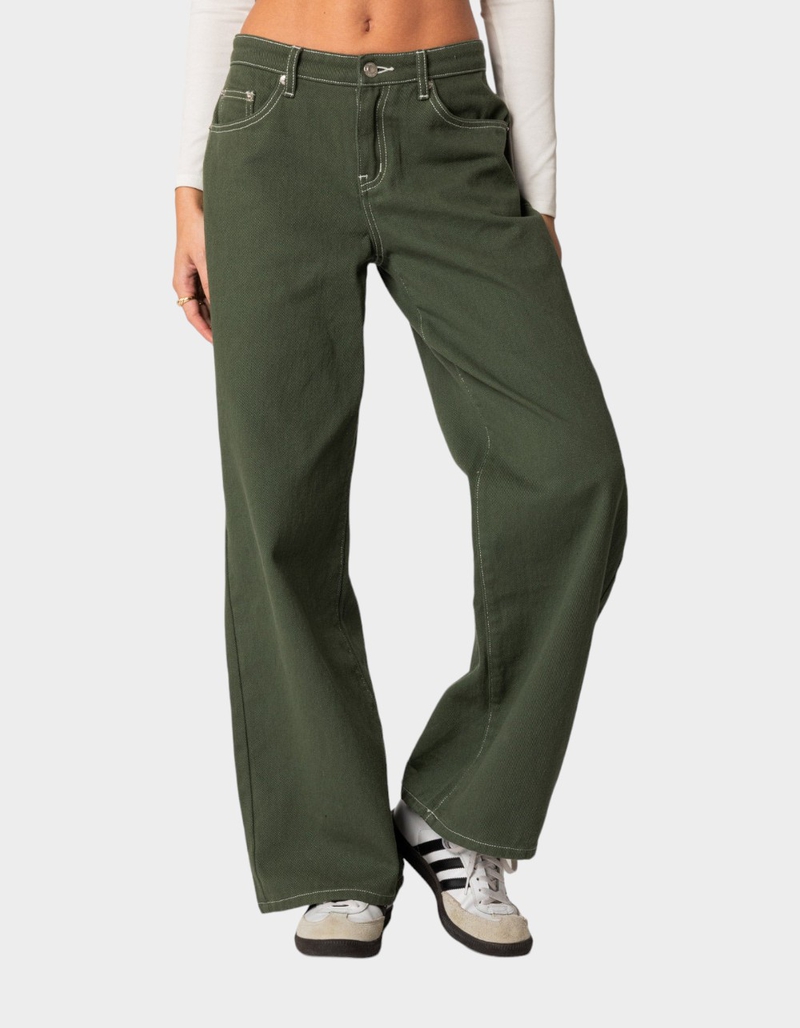 EDIKTED Brenda Low Rise Carpenter Jeans image number 0