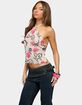 EDIKTED Floral Swirl Chiffon Backless Top image number 2