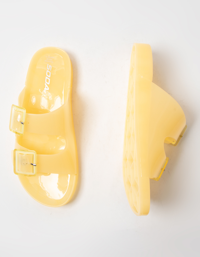 SODA Buckle Jelly Womens Slide Sandals image number 4