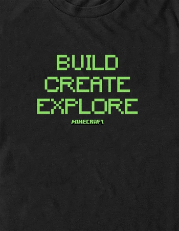 MINECRAFT Build, Create, Explore Logo Unisex Tee Alternative Image