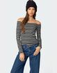 EDIKTED Nelligan Striped Off Shoulder Top image number 1