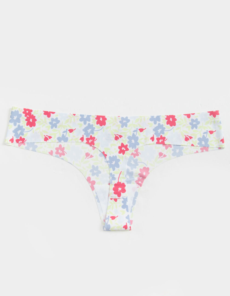 FULL TILT Lasercut Multi Floral Thong image number 1