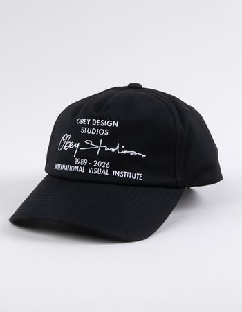 OBEY Design Studios 5 Panel Strapback Hat Primary Image