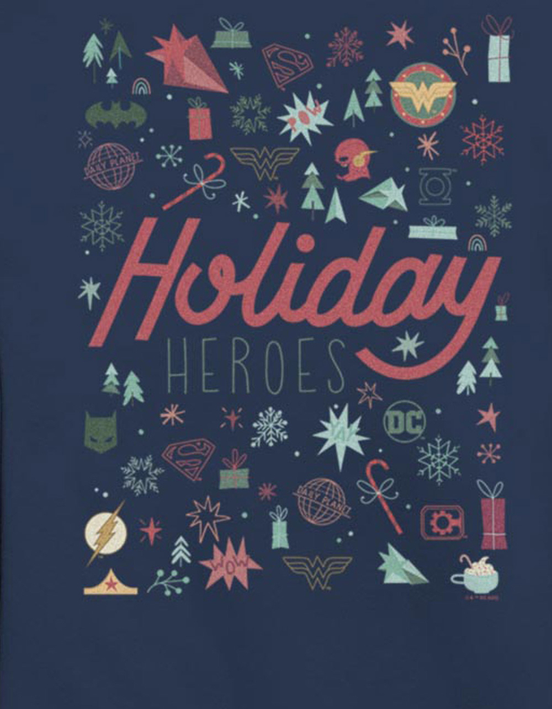 DC COMICS League Holiday Heroes Unisex Holiday Sweatshirt image number 1